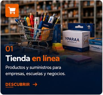 Tienda en línea YPARAA con productos y suministros para empresas, escuelas y negocios